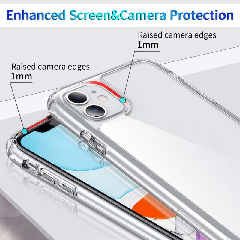 For iPhone 11 Shockproof Thickening Acrylic Protective Case(Transparent)