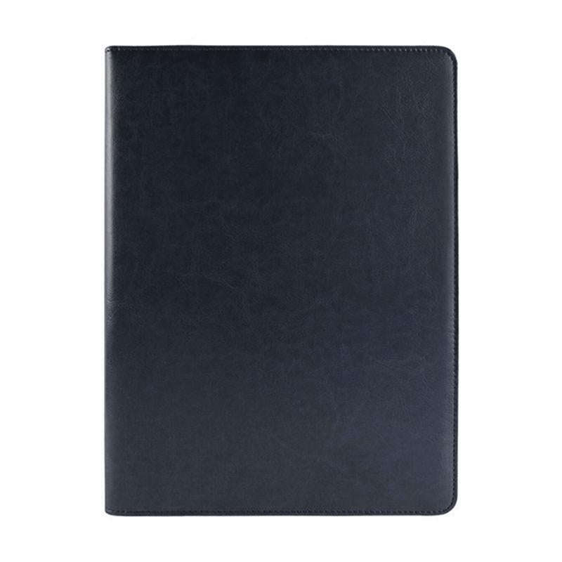 Office Supplies Business Style Leather Document Folder with 30-pages A4 Note Pad & Calculator (Bl...