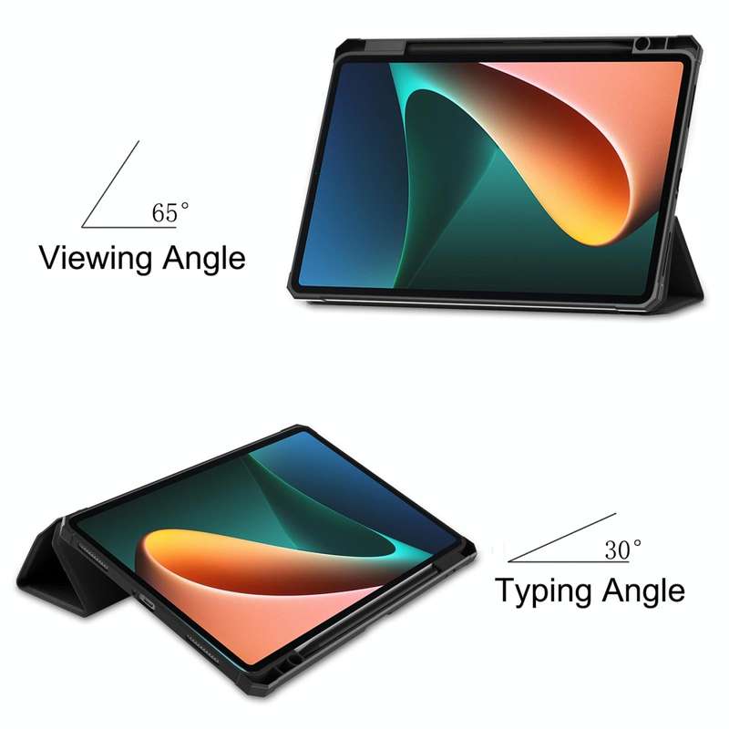 For Xiaomi Pad 5 / 5 Pro Custer Texture Horizontal Flip Leather Case with Three-folding Holder & ...