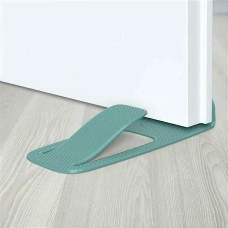 Multi-function Spring Innovative Door Stopper Block Simple Style Door Wedge Holder(Blue)