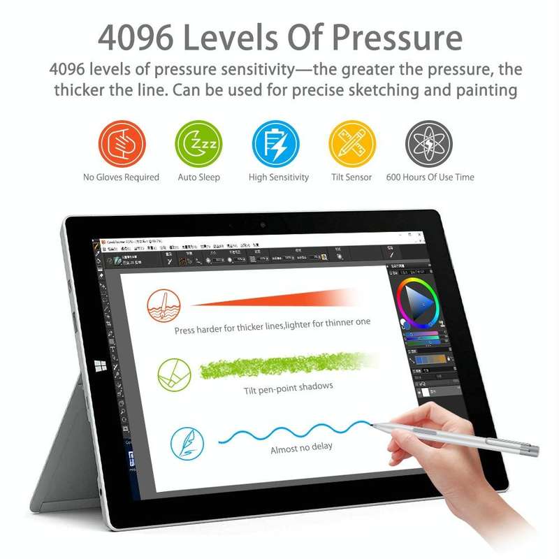 For Microsoft Surface Series Stylus Pen Electronic Pen(Black)