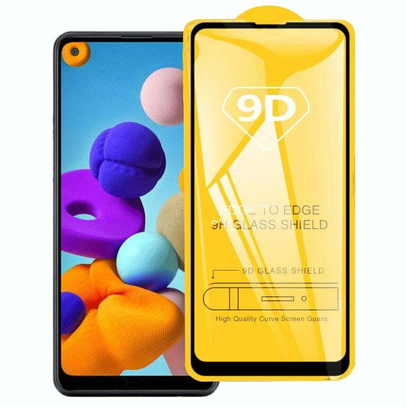 For Galaxy A21 9D Full Glue Full Screen Tempered Glass Film