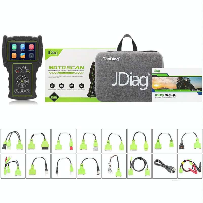 JDiag M100 PRO Intelligent Motorcycle Electronic Fuel Injection System Diagnostic Instrument(Black)