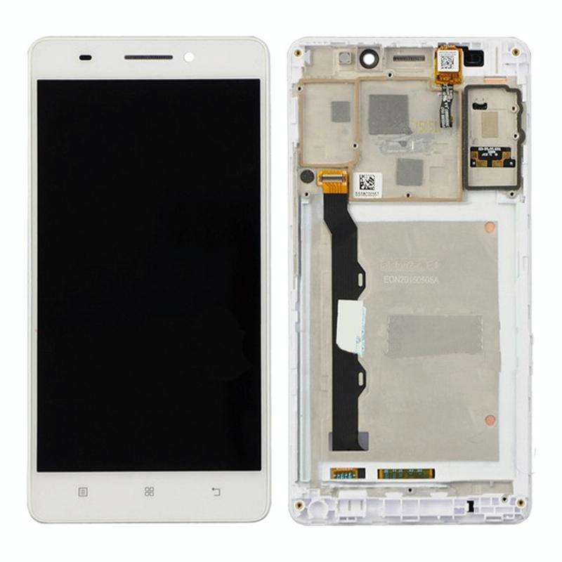 OEM LCD Screen for Lenovo A7600 Digitizer Full Assembly with Frame (White)