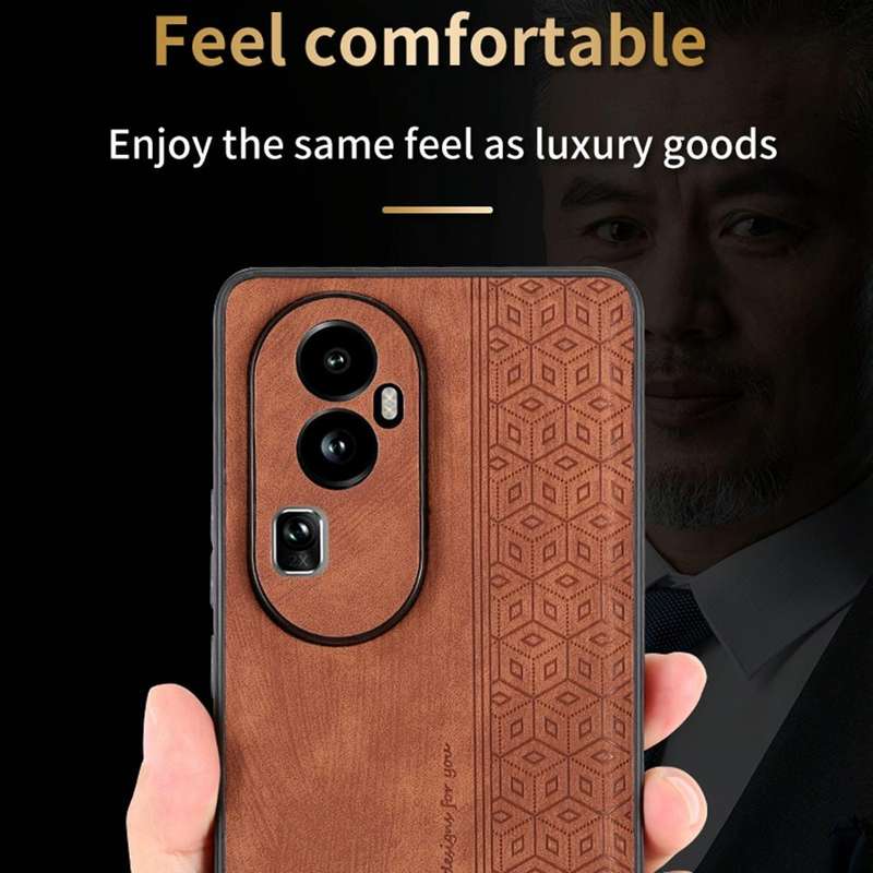 For OPPO Reno10 Pro+ AZNS 3D Embossed Skin Feel Phone Case(Brown)