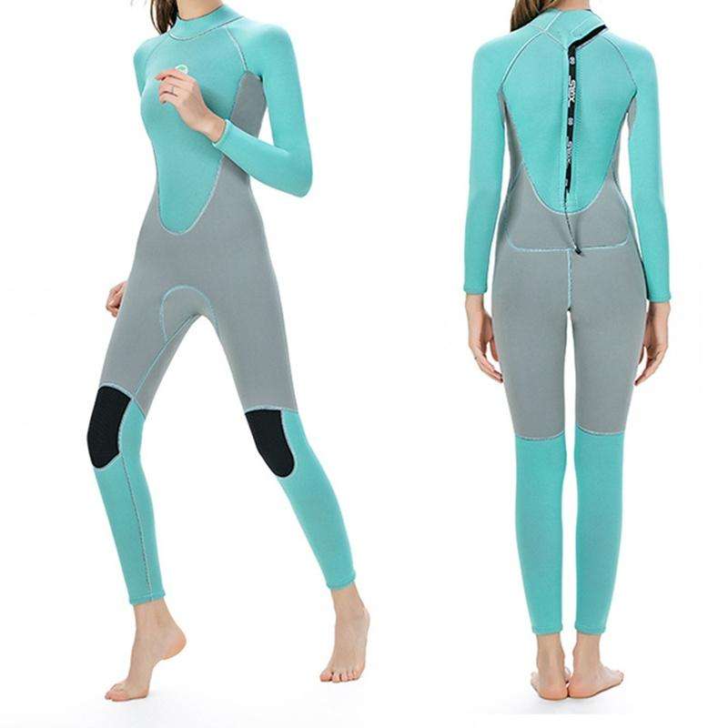 SLINX 1710 3mm Neoprene Super Elastic Wear-resistant Warm Contrast Long-sleeved One-piece Diving ...