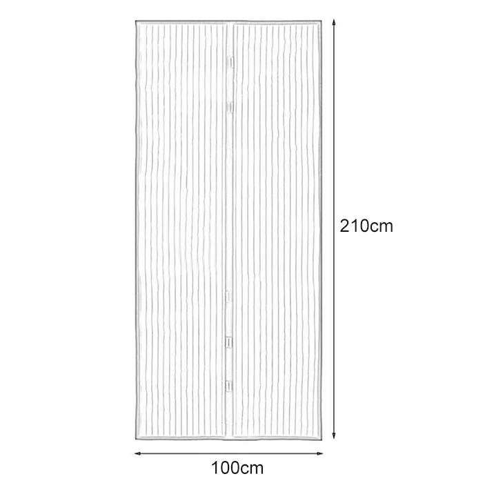 Magic Mesh Magnetic Mosquito-proof Screen Door Curtain, Size:210x100cm(Coffee)