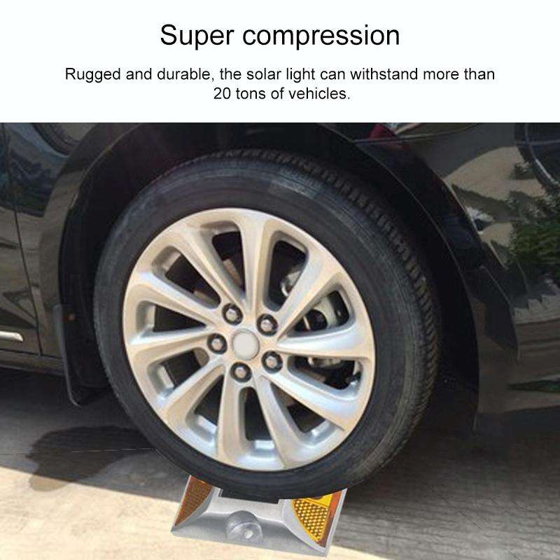 Solar Square Road Stud Light Car Guidance Light Road Deceleration Light, Constantly Bright Versio...