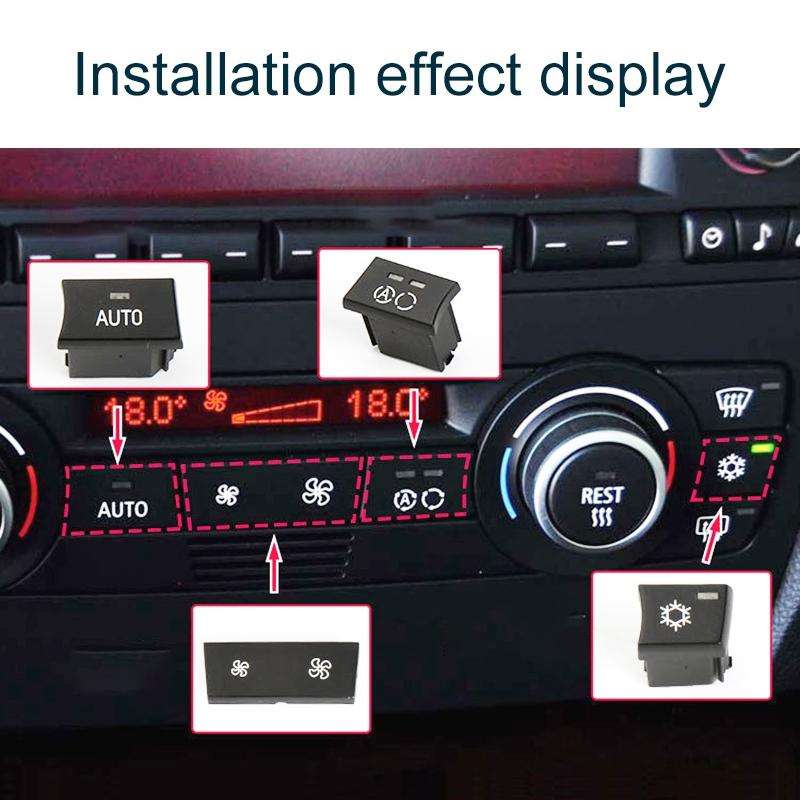 For BMW 1 Series / 3 Series / X1 / X3 Left Driving Car Air Conditioner Panel Switch Button Air Vo...