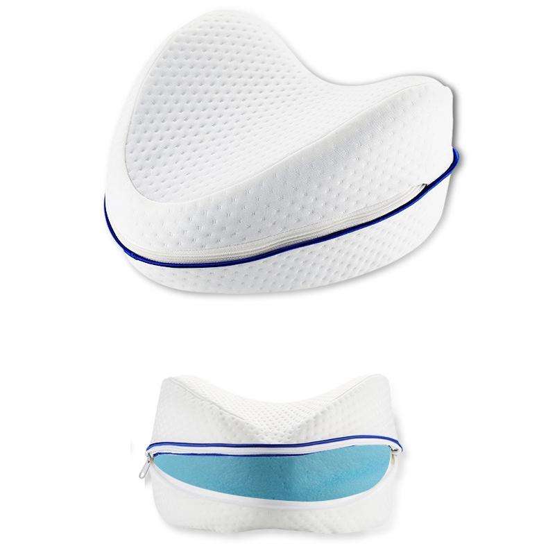 Body Memory Cotton Leg Pillow Sleeping Orthopedic Sciatica Back Hip Joint for Pain Relief(Blue In...