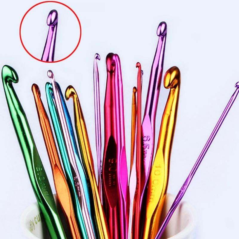 34 PCS/Set Color Alumina Single Head Crochet Handmade DIY Knitting Tool Material