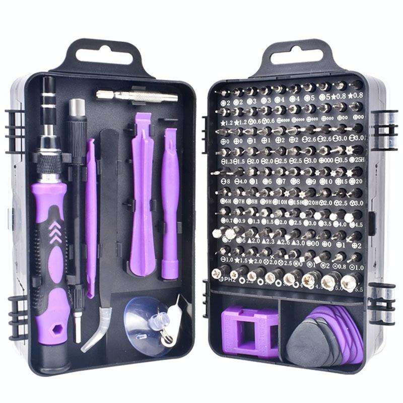 110 in 1 Magnetic Plum Screwdriver Mobile Phone Disassembly Repair Tool(Purple)