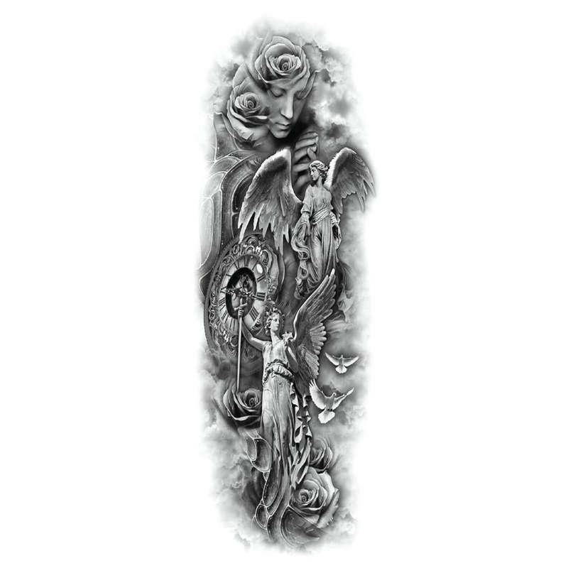 Large Arm Sleeve Waterproof Temporary Tattoo Sticker(TQB-079)