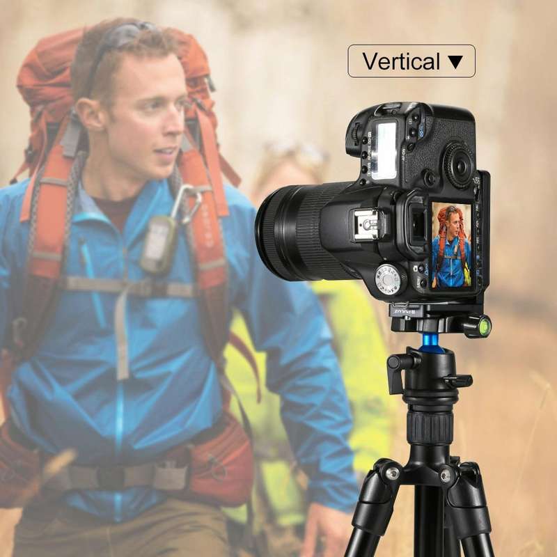 PULUZ 1/4 inch Vertical Shoot Quick Release L Plate Bracket Base Holder