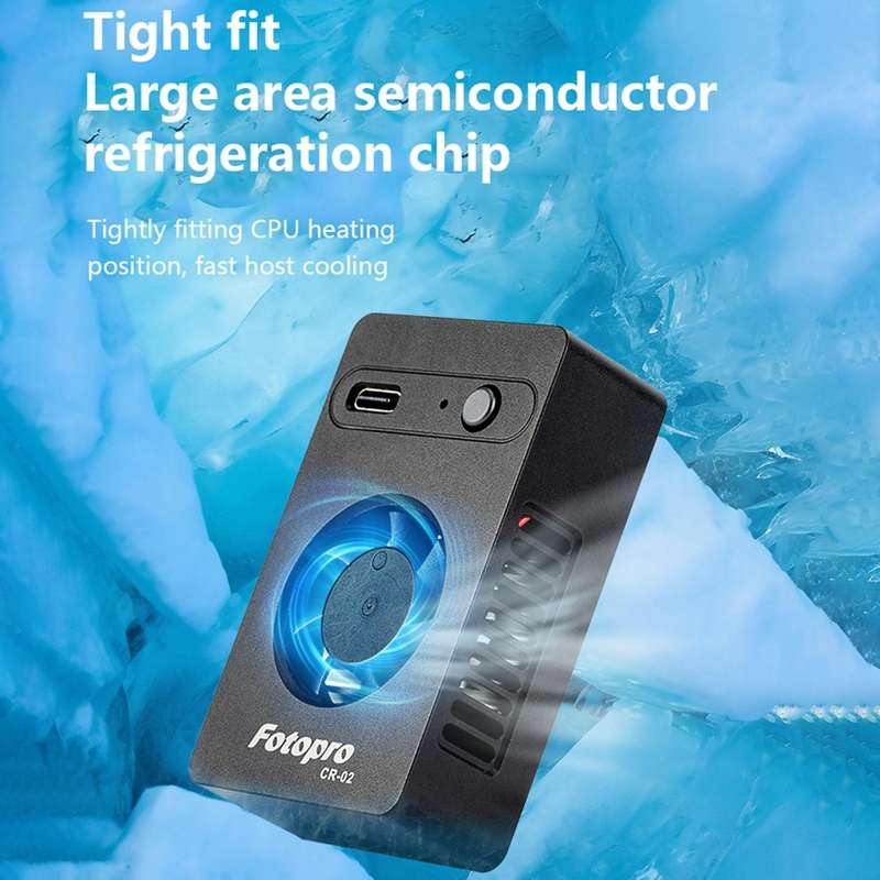 Fotopro CR-02 Camera Cooling Fan Cooler Heat Sink (Black)