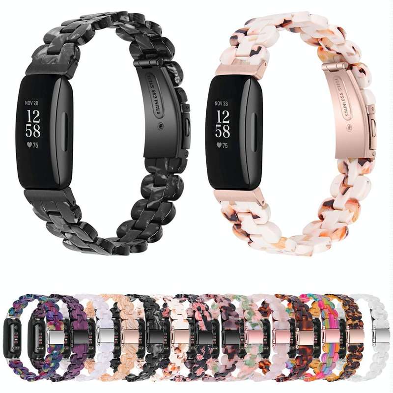 For Fitbit Inspire 3 Oval Resin Replacement Watch Band(Purple Light)