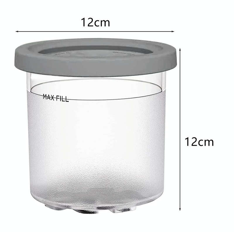 For Ninja NC299AMZ NC300 Ice Cream Storage Containers with Lids, Speci: 4 Cups+Spoon