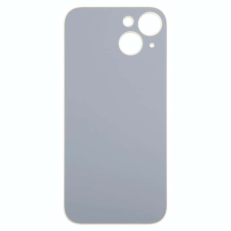 For iPhone 15 Easy Replacement Big Camera Hole Glass Back Battery Cover(Yellow)