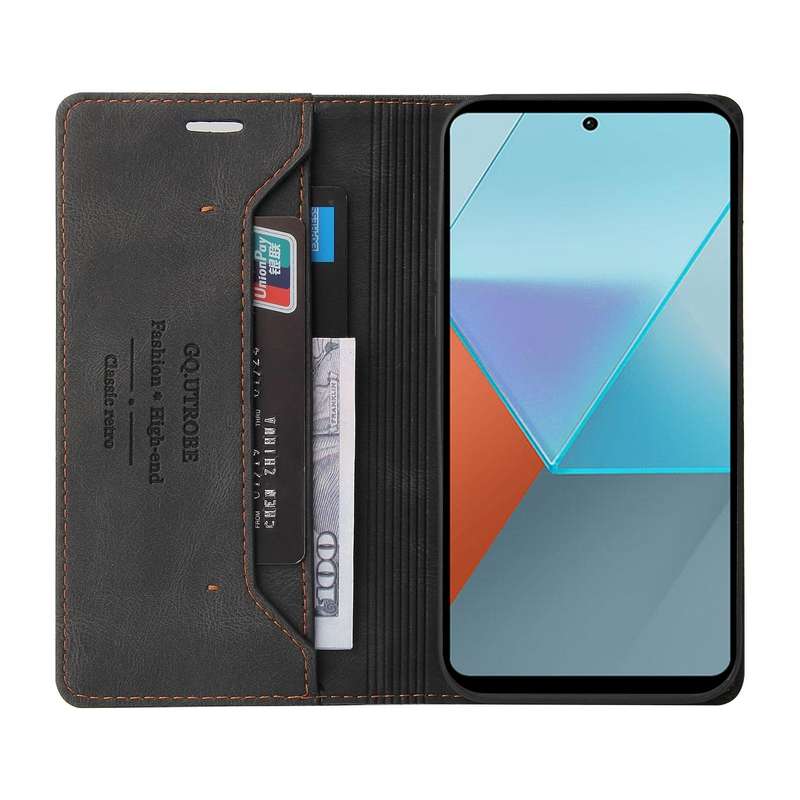 For Xiaomi Redmi Note 13 Pro 5G Skin Feel Anti-theft Brush Horizontal Flip Leather Case with Hold...
