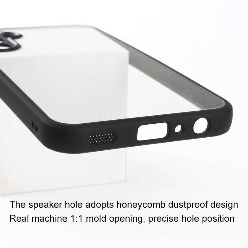 For Samsung Galaxy A24 4G Frosted TPU + Transparent PC Phone Case(Black)