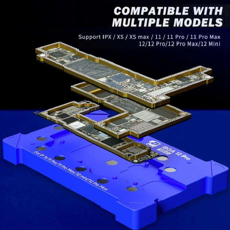 Mechanic iBGA 12 Pro 10 in 1 BGA Reballing Stencil Platform for iPhone X~12 Pro Max