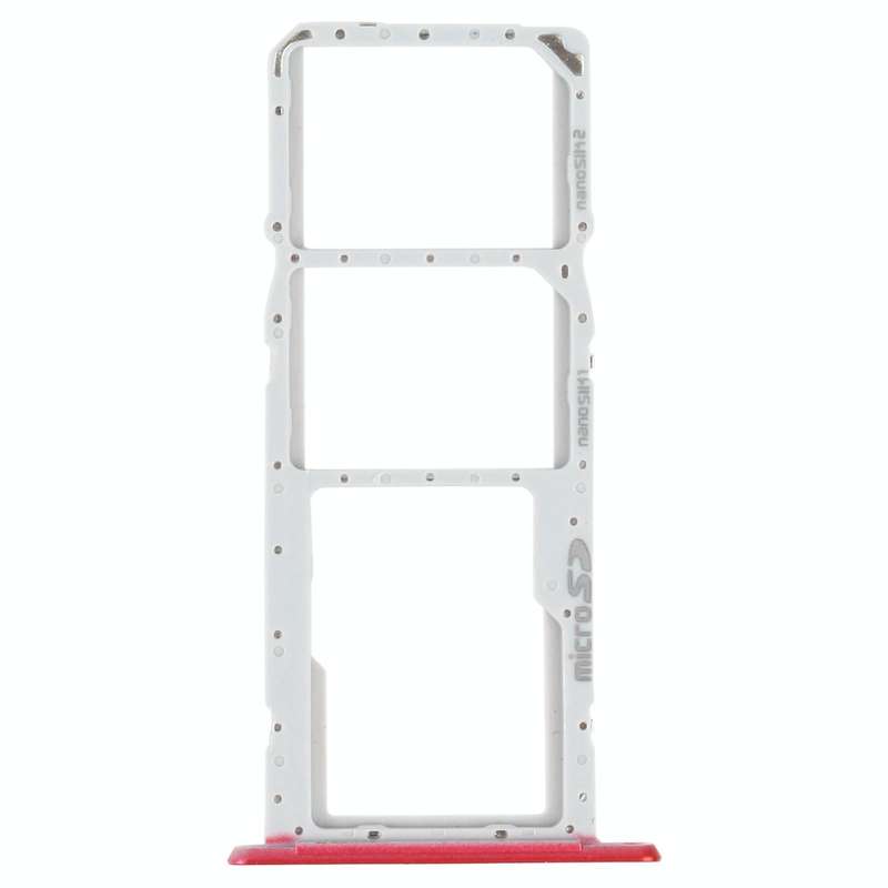 SIM Card Tray + SIM Card Tray + Micro SD Card Tray for LG K22 LMK200Z LMK200E LMK200B LM-K200 (Red)