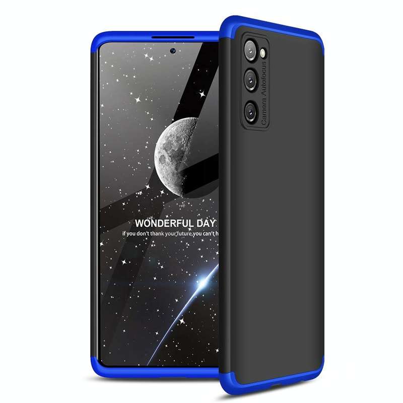 For Samsung Galaxy S20 FE GKK Three Stage Splicing Full Coverage PC Protective Case(Black Blue)