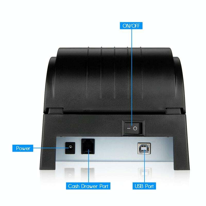 POS-5890T Portable 90mm / sec Thermal Receipt Printer, Compatible ESC/POS Command(Black)