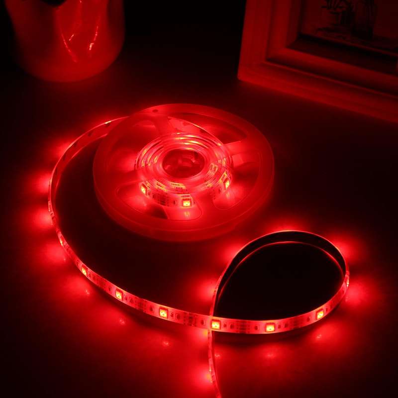 USB 5050 SMD LED Red Light Waterproof Epoxy Rope Light, 30 LED/m, DC 5V, Length: 2m