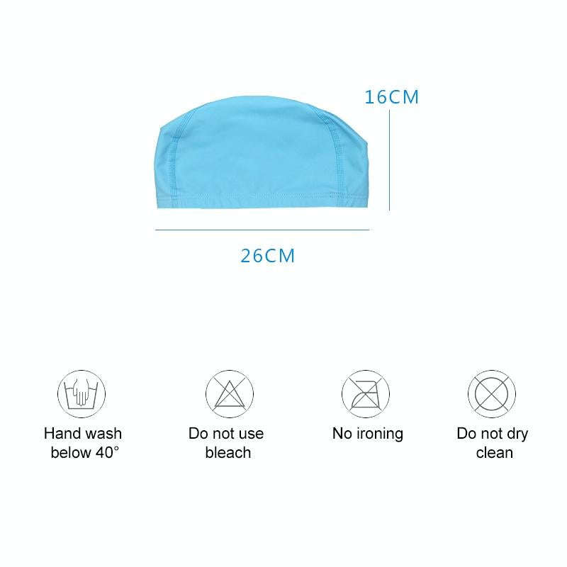 Adult Waterproof PU Coating Stretchy Swimming Cap Keep Long Hair Dry Ear Protection Swim Cap(Pink)