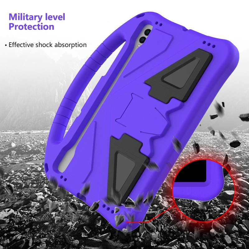 For Samsung Galaxy Tab S9 EVA Shockproof Tablet Case with Holder(Purple)