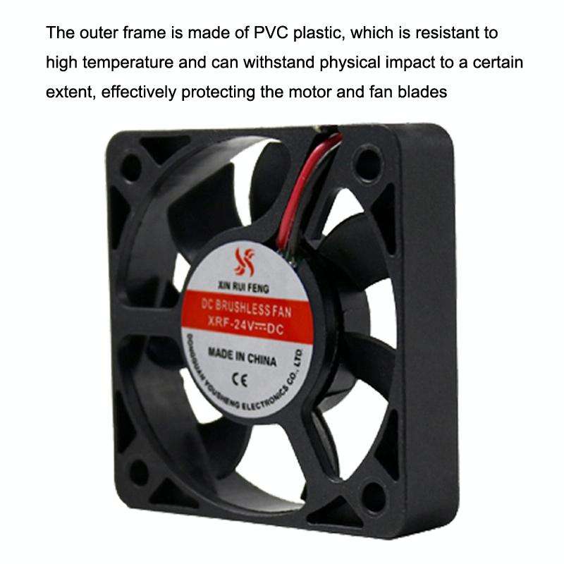 3pcs XIN RUI FENG 12V Oil Bearing 5cm Silent DC Cooling Fan