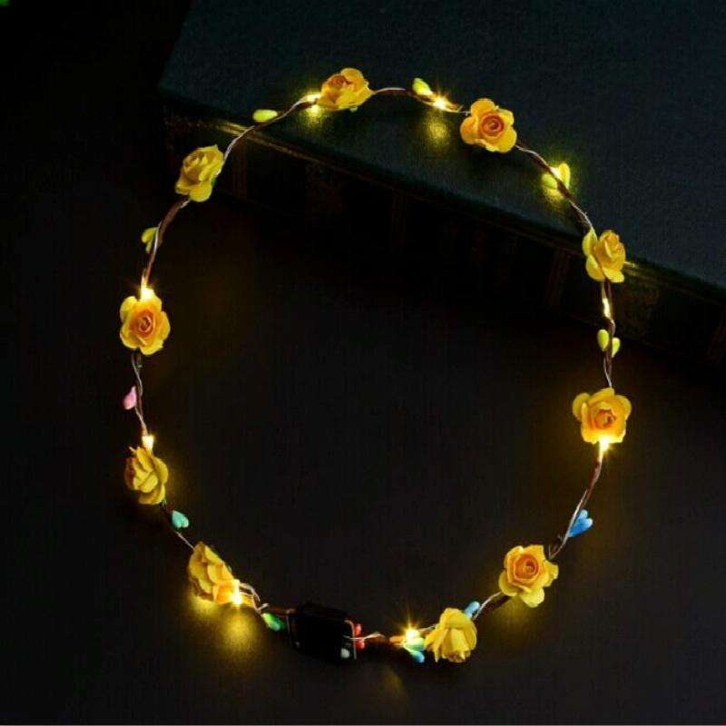 3 PCS Ten Lights Flash Garland Headband(Random Color and Style)