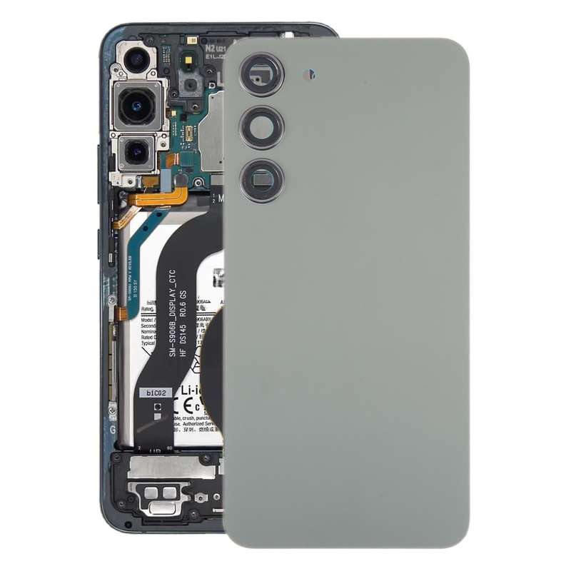 For Samsung Galaxy S23+ SM-S916B OEM Glass Battery Back Cover with Camera Lens Cover(Green)