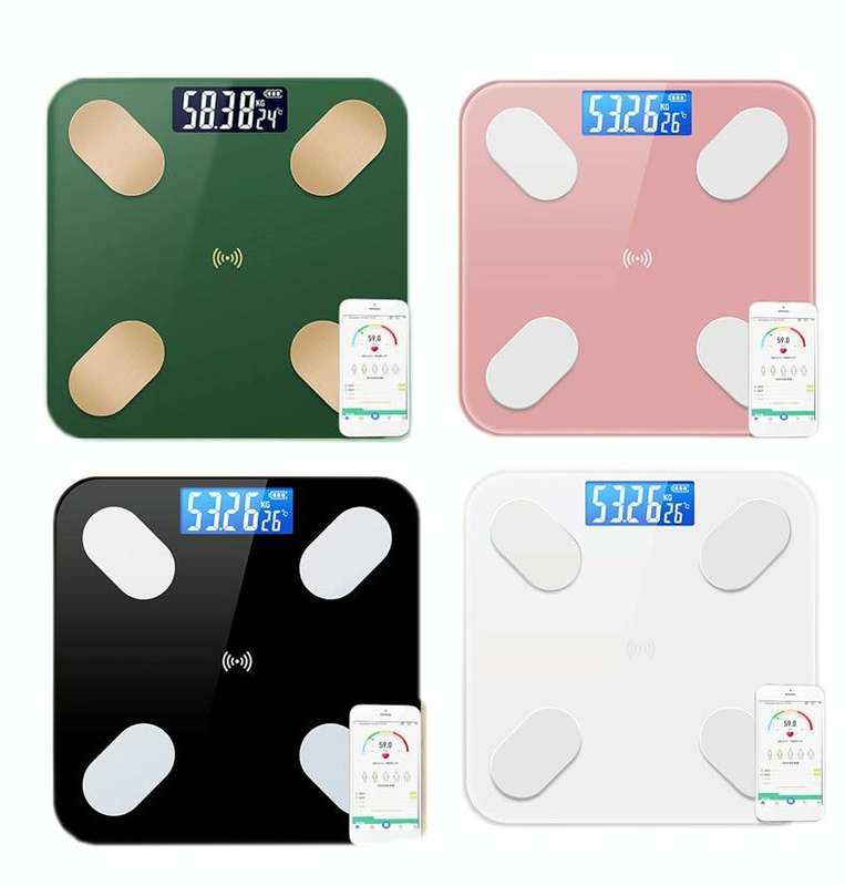 Smart Bluetooth Weight Scale Home Body Fat Measurement Health Scale Charge Model(Black True Class)
