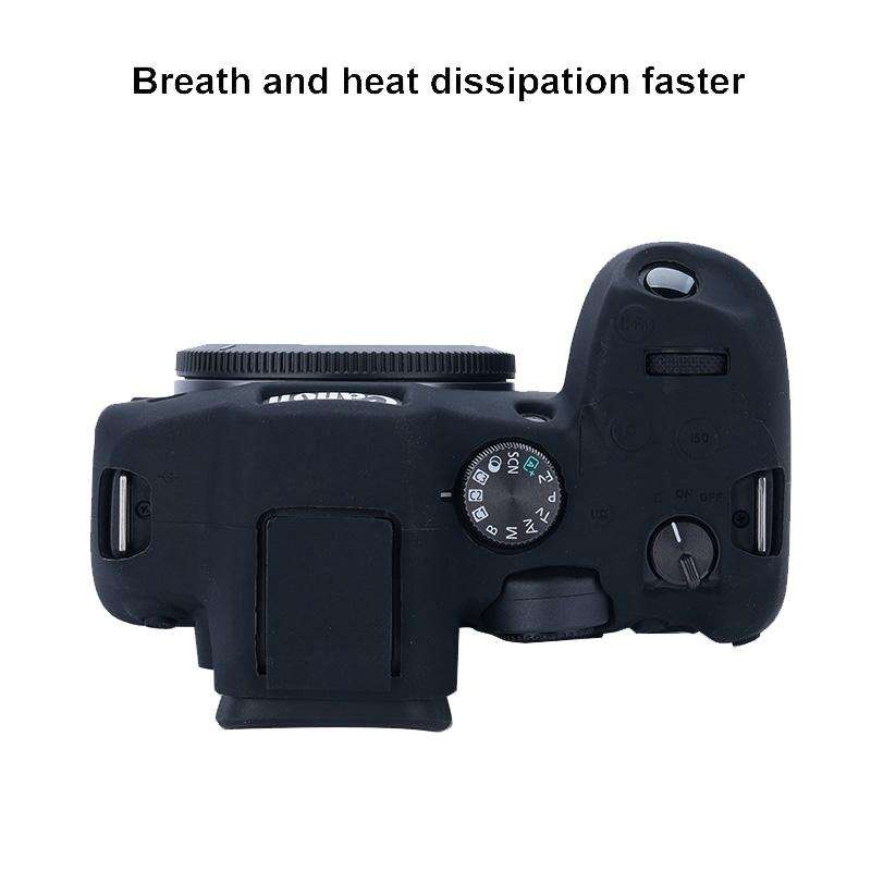 For Canon EOS R7 Soft Silicone Protective Case (Black)