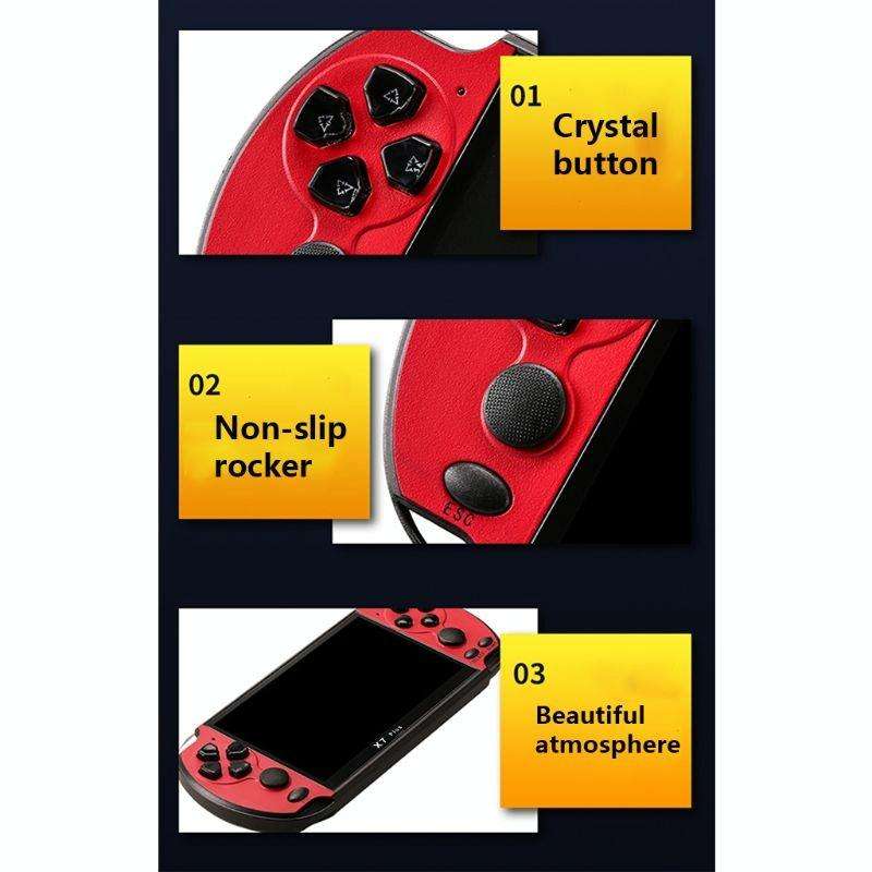 X7 Plus Retro Classic Games Handheld Game Console with 5.1 inch HD Screen & 8G Memory, Support MP...