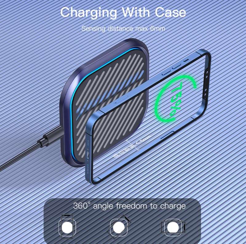 Yesido DS14 15W Desktop Qi Wireless Fast Charger(Black)