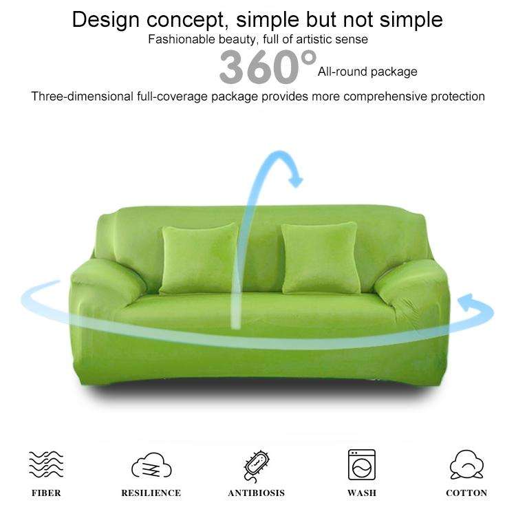Four Seasons Solid Color Elastic Full Coverage Non-slip Sofa Cover(Green)