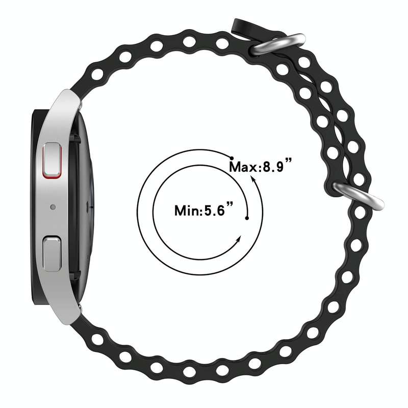 For Garmin Forerunner 55 20mm Ocean Style Silicone Solid Color Watch Band(Rock Gray)