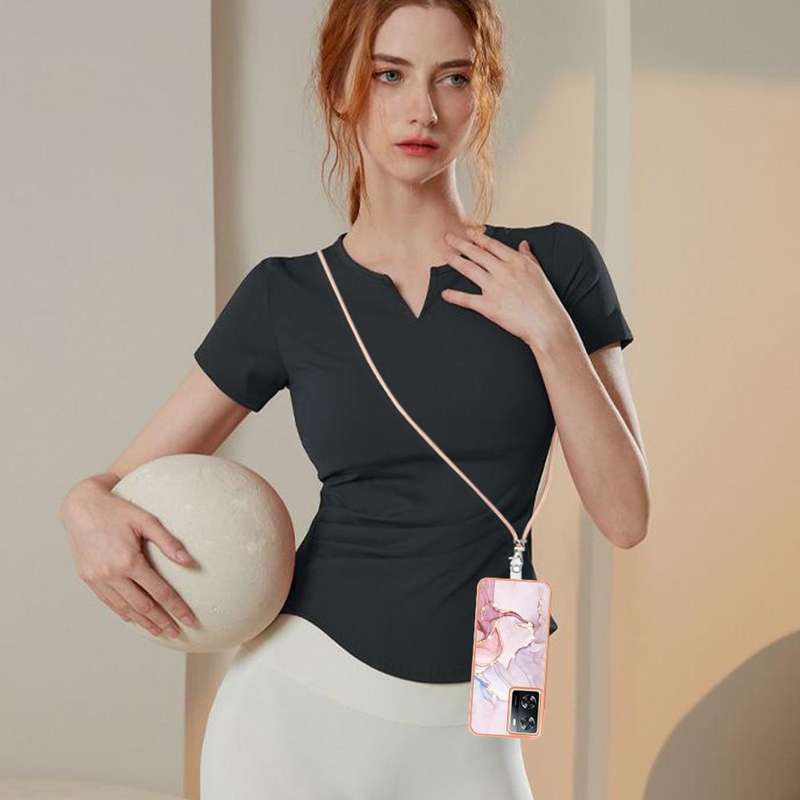 For OPPO A57 4G/A77 5G Taiwan/K10 5G Global Electroplating Marble Dual-side IMD Phone Case with L...