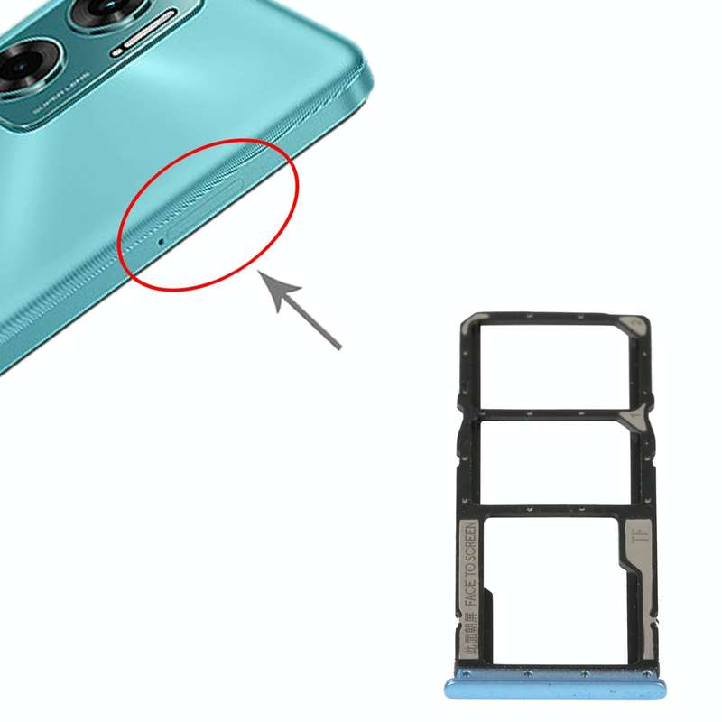SIM Card Tray + SIM Card Tray + Micro SD Card Tray For Xiaomi Redmi 10 5G (Blue)