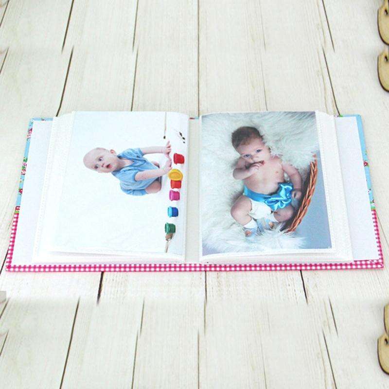 6 inch 100 Sheets 4R Small Floral Flower Pocket Photo Album(Orange)