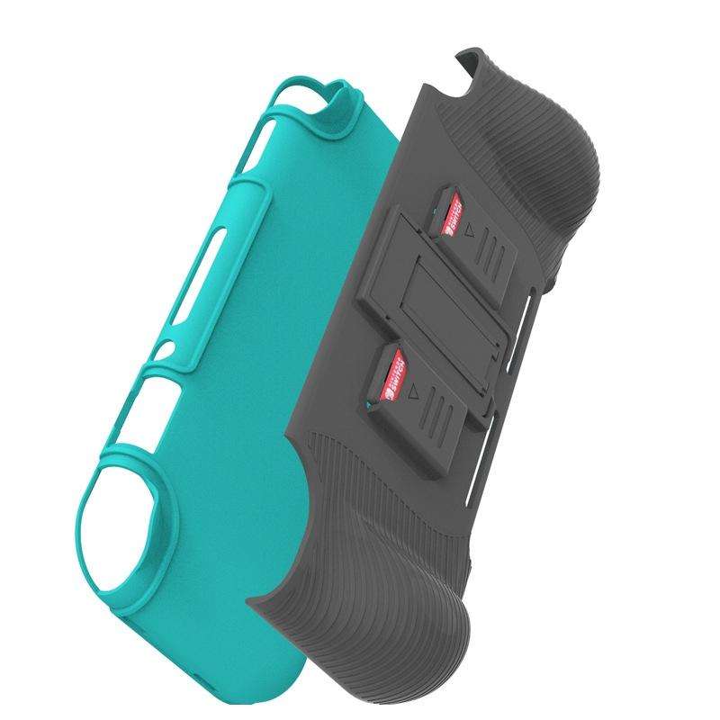 For Switch Lite Protective Shell Game Card Box Protective Sleeve Bracket Grip(Pure green)