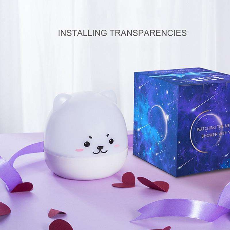 Children Starry Sky Projection Lamp USB Rotating LED Night Light Music Box Chargeable Sleeping Li...