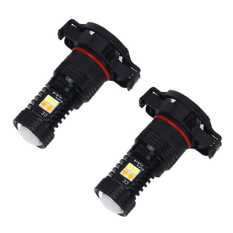 2 PCS Super Bright H16(EU) DC 12V 5W 350LM Auto Car Fog Light with 16 SMD-3030 LED Bulbs Lamp, Wh...