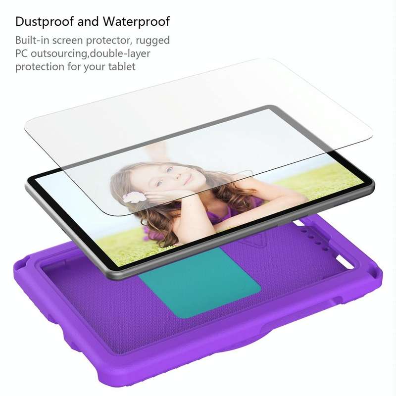 For Lenovo Tab M8 TB-8505 EVA + PC Shockproof Tablet Case without Waterproof Frame(Purple)