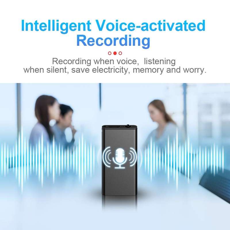 Q1 Intelligent HD Noise Reduction Voice Control Recorder, Capacity:32GB(Black)
