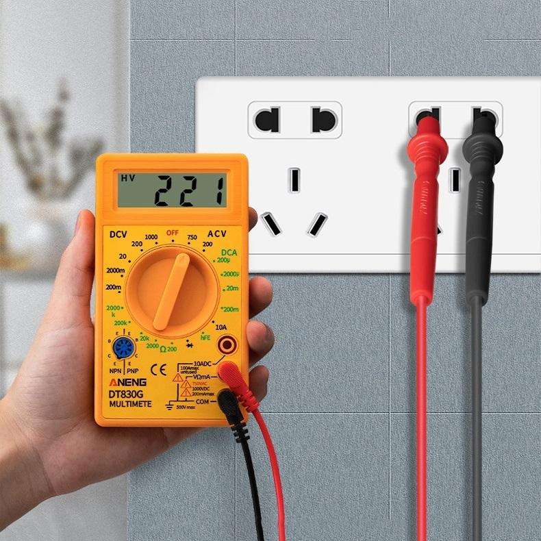 2 PCS ANENG DT830G Portable Digital Multimeter(Black)