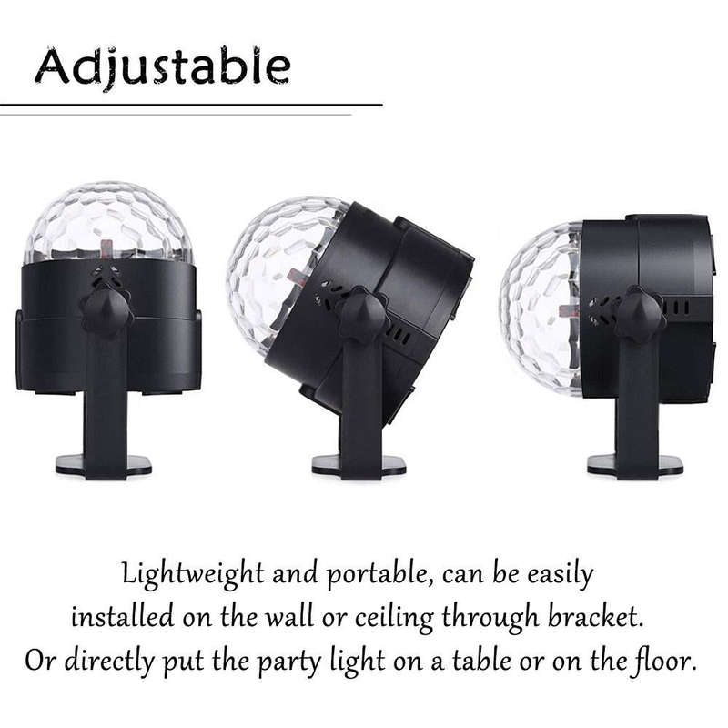 YouOKLight YK2278 3W Sound Activated Party DJ Lighting RBG Disco Ball Strobe Lamp Stage Par Light...